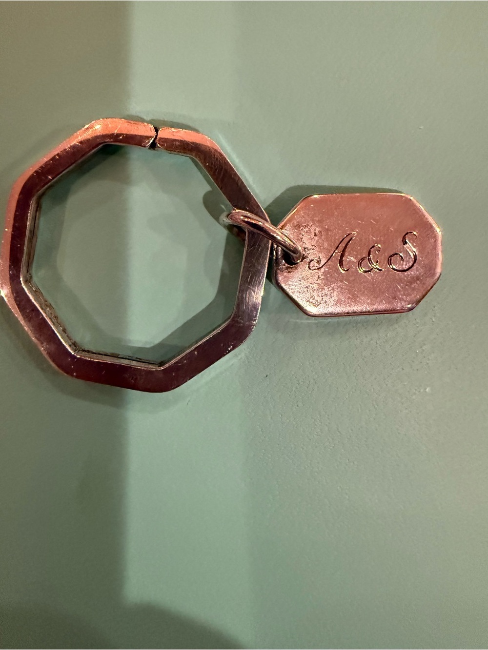 Tiffany & Co. Octagon Key Ring with 1982 and A&S tag - Picture 10 of 10